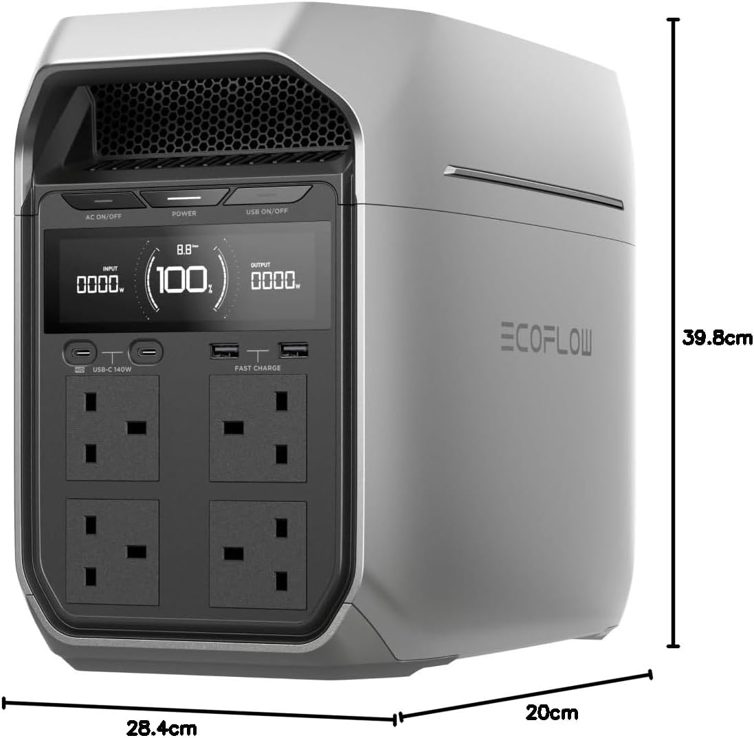 EF ECOFLOW Portable Power Station DELTA 3 Plus, 1024Wh LiFePO4 Battery