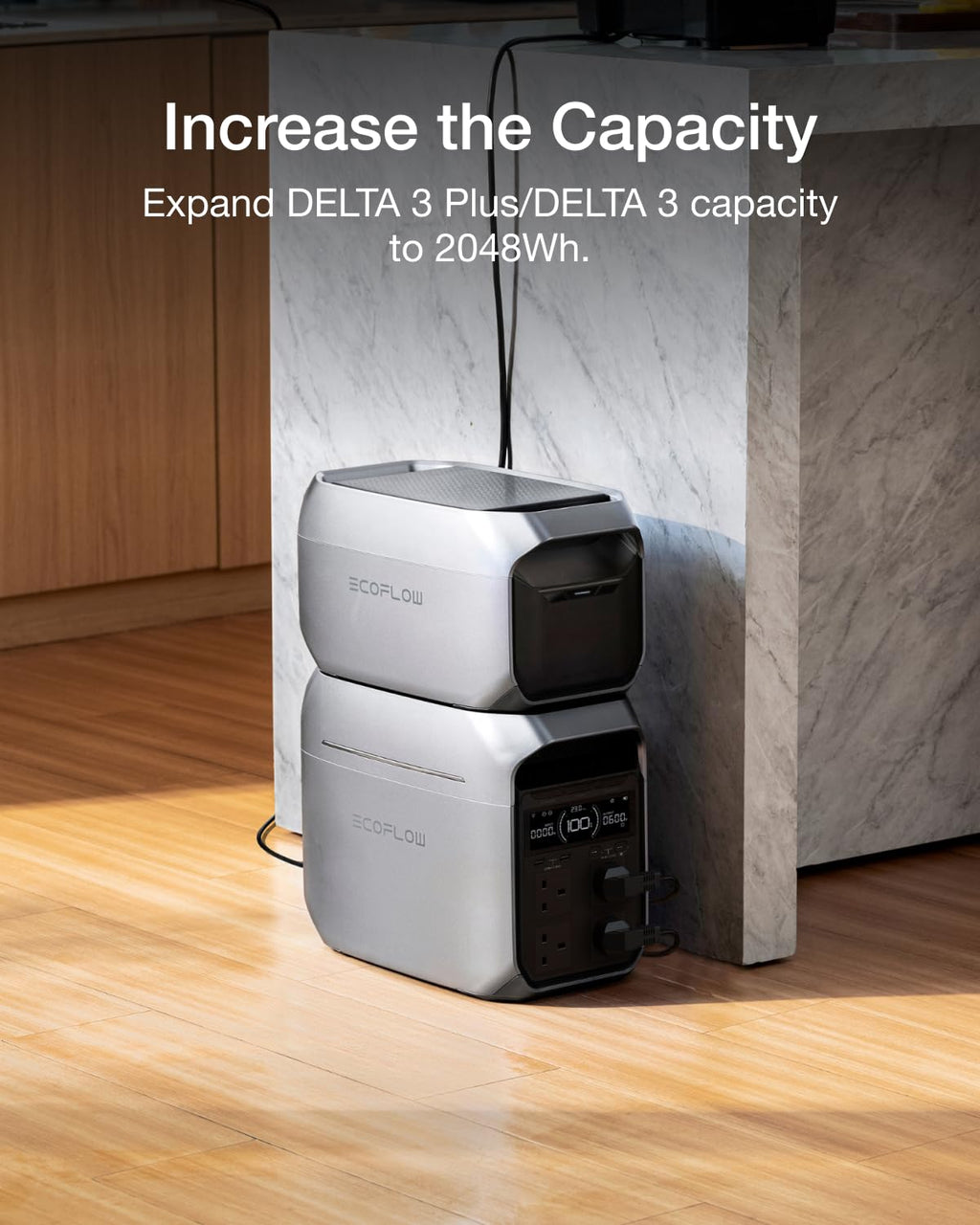 EF ECOFLOW Portable Power Station DELTA 3 Plus, 1024Wh LiFePO4 Battery