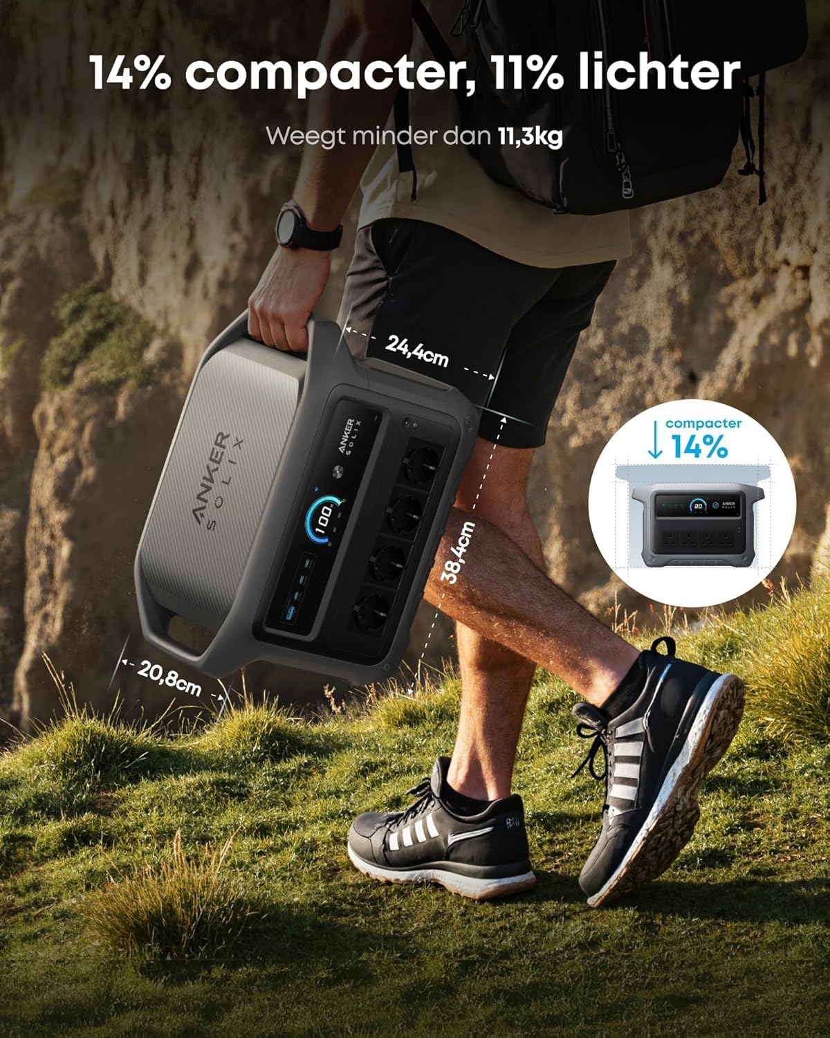 Anker SOLIX C1000 Gen 2 with AC charging cable, 2000W 1024Wh Power Station